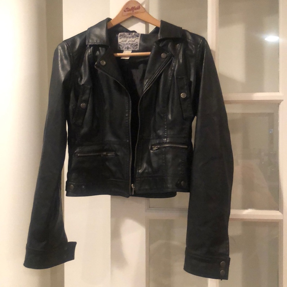 Wet Seal Black Faux Leather jacket (women’s)